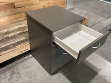 Load image into Gallery viewer, 3 Drawer Grey Pedestal on Wheels (no key)