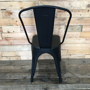 Matte Black Metal Chair