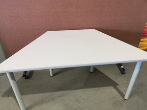 Grey trapezium table