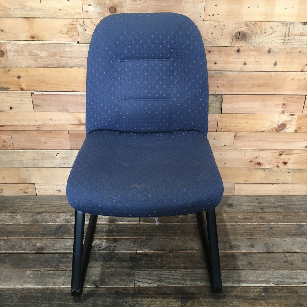 Blue Diamond Pattern Waiting Room Chair