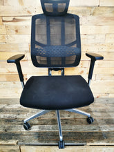 Load image into Gallery viewer, Pago Matrix Black Mesh Chair with Headrest