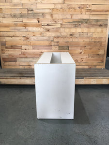 White Wooden Cabinet with 2 Shelves