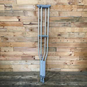 Adult Grey metal crutches