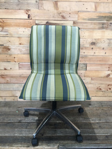 Green Striped Office Chair