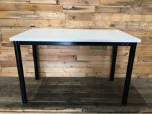 Load image into Gallery viewer, White Wooden Top desk With Black Metal legs