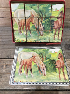 Vintage Picture Block Puzzles - Circa 1970s - Made in West Germany