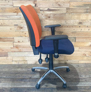 Pago Orange Cushioned Office Chair with Arm