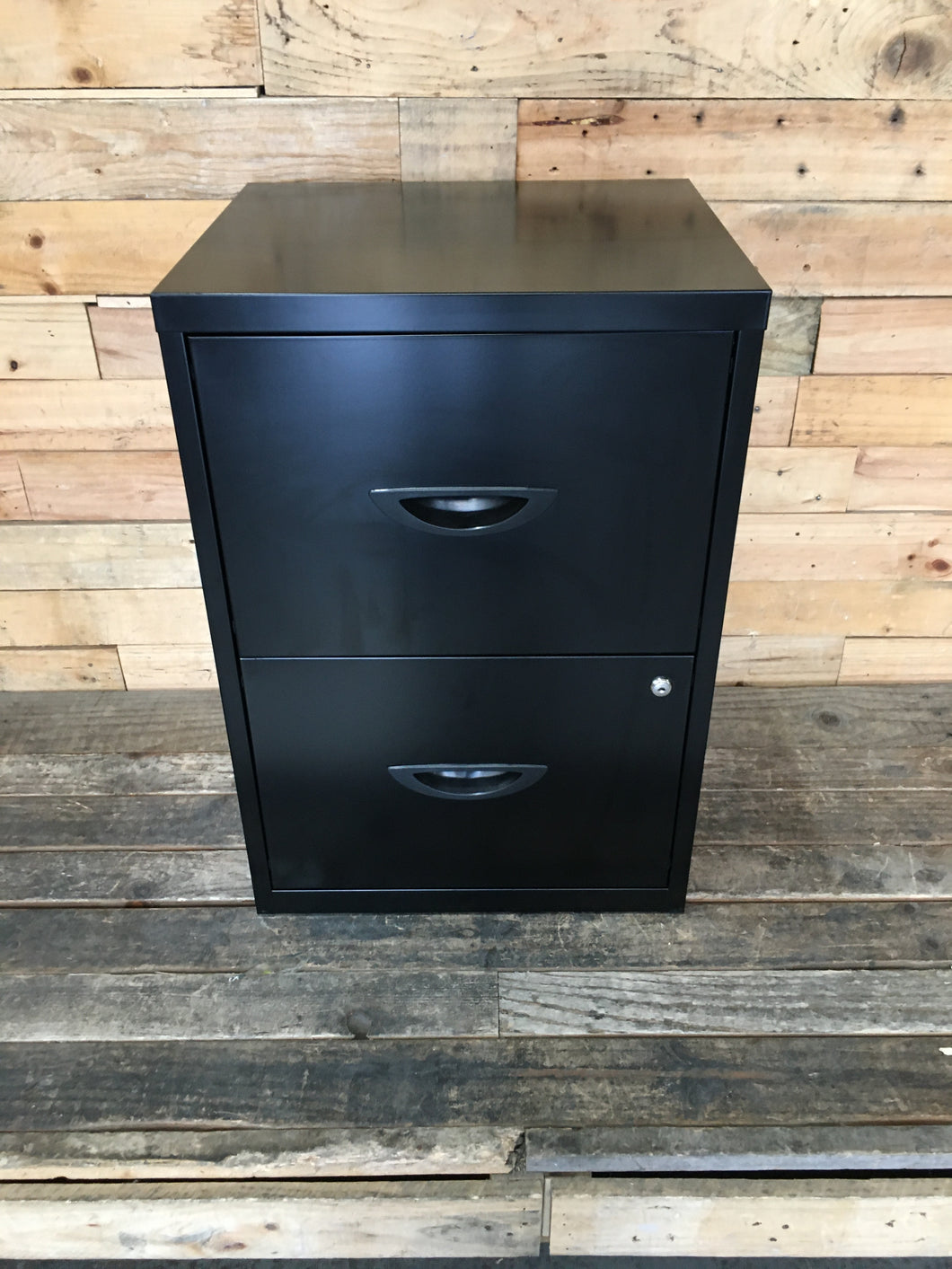 Two Drawer Filing Cabinet Black_With Key