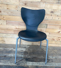 Load image into Gallery viewer, Black Plastic Chair with Metal Legs