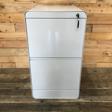 Load image into Gallery viewer, White 2 Drawer Pedestal w/ Key
