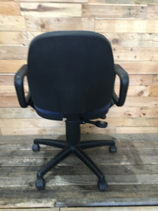 Blue Office Chair with Armrests