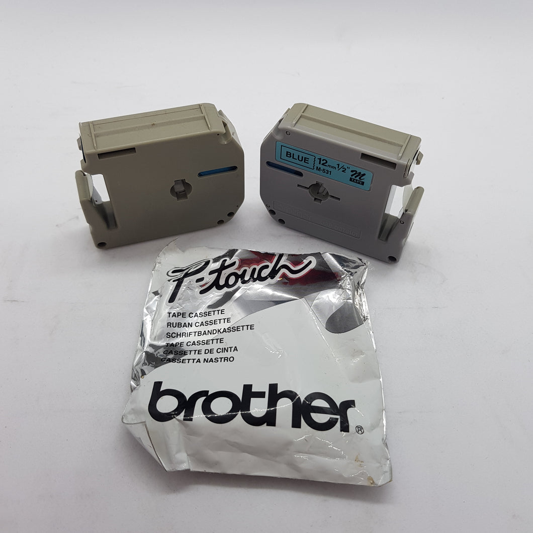 Brother P-touch Tape Cassette White 2 Pack New