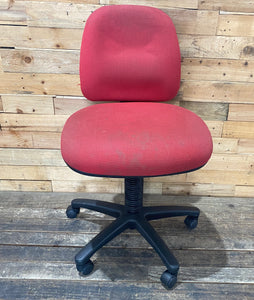 Red Office Chair - With Fabric Damages
