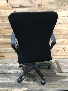 Black Ergonomic Padded Mesh Office Chair - no gas