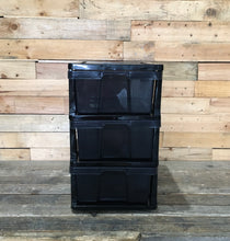 Load image into Gallery viewer, Black 3 Drawer Plastic Storage Unit