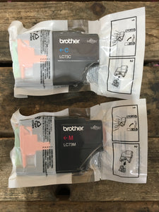 Brother LC73 Ink Set - Cyan and Magenta