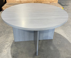 Grey Wooden Round Desk