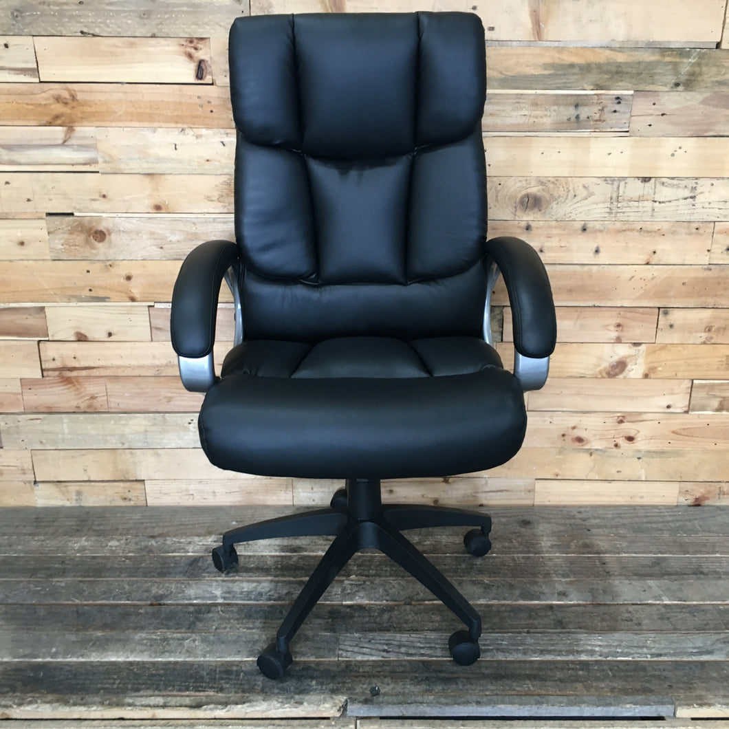 Black Pleather Executive Office Chair
