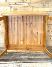 Load image into Gallery viewer, Light Oak Cabinet with Glass Doors