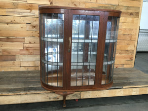 Vintage Glass Wooden Display Cabinet
