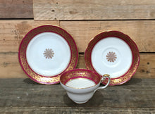 Load image into Gallery viewer, Magenta and Gold Teacup Set
