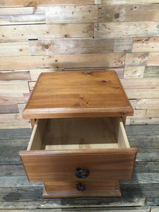 Three Drawer Wooden Bedside Table