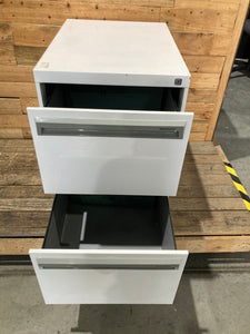 Namco White 2 drawer cabinet without key