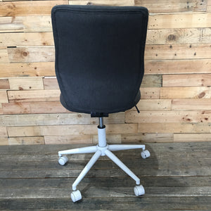 Grey Seat White Base Office Chair
