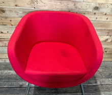 Load image into Gallery viewer, Red Fabric Arm Chair