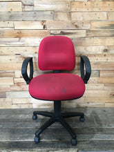 Load image into Gallery viewer, Red/Black Office Chair with Arms