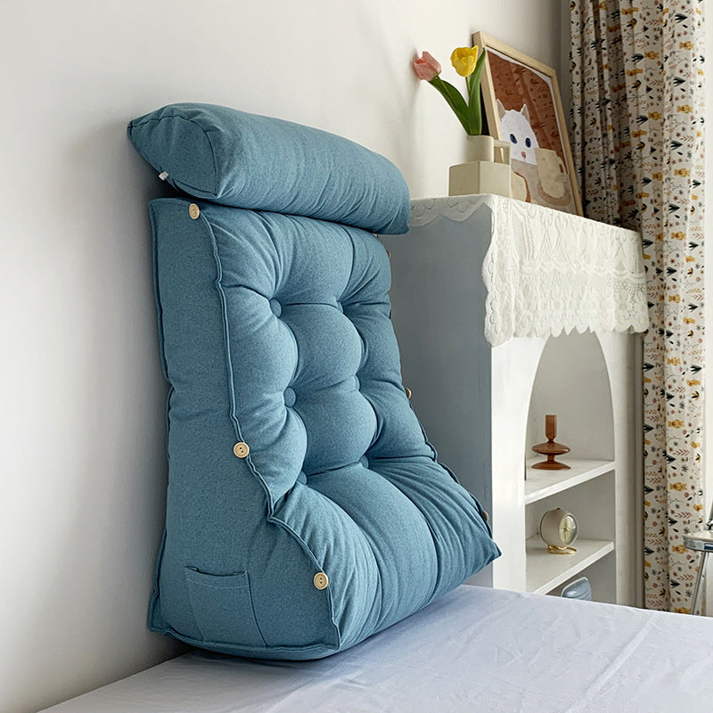 Ergonomic Wedge Lumbar Headboard Pillow