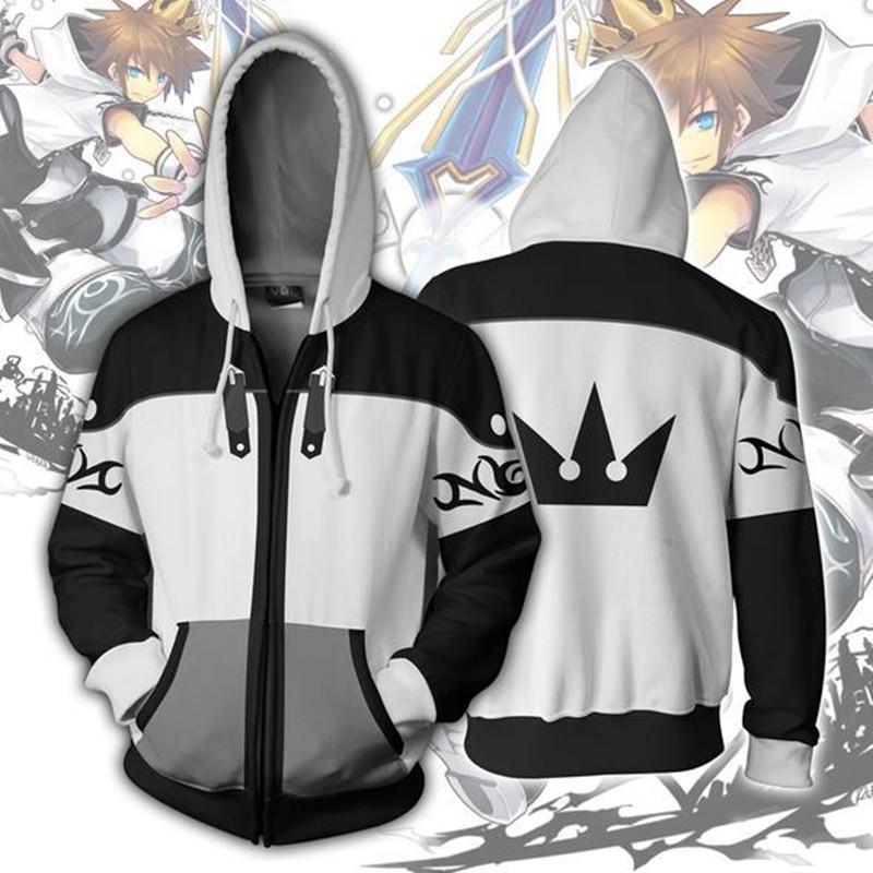 kingdom hearts zip up hoodie