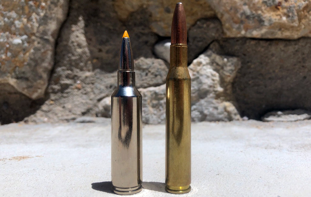 270 Winchester Short Magnum (L) vs .270 Winchester (R)
