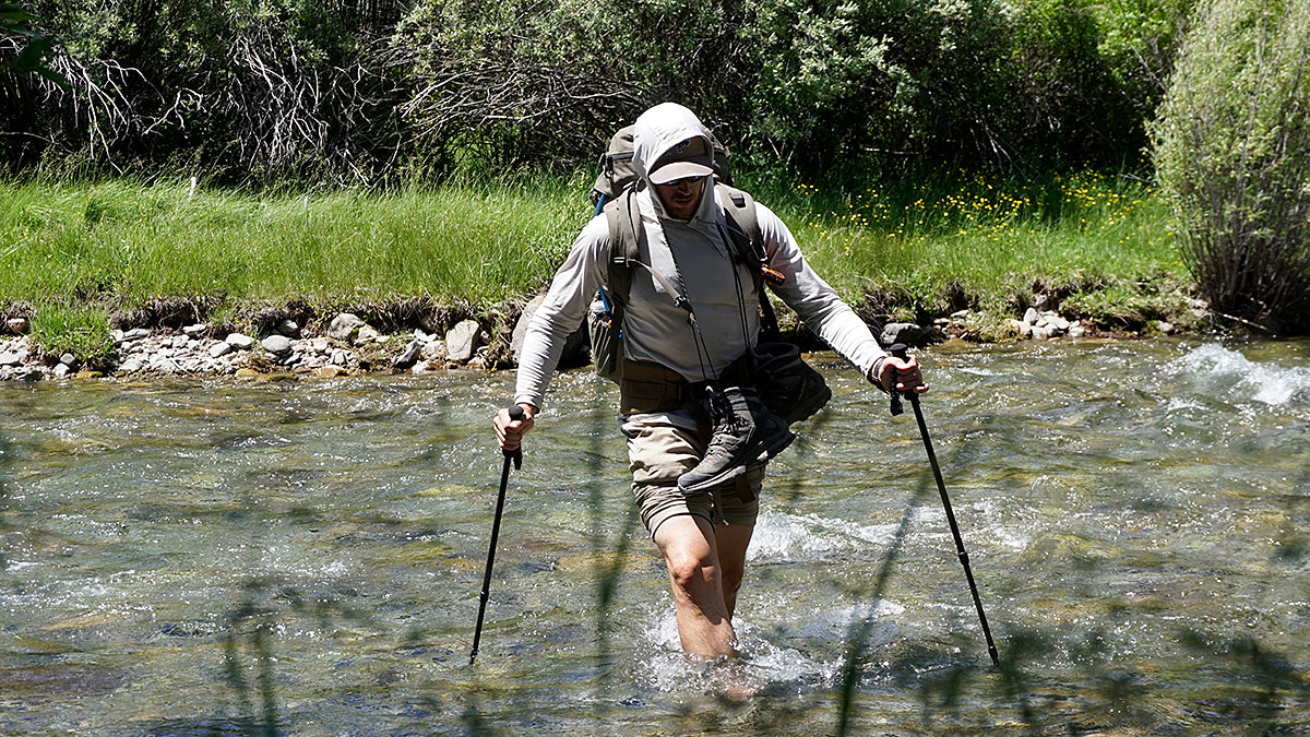 Mark Crossing a Stream