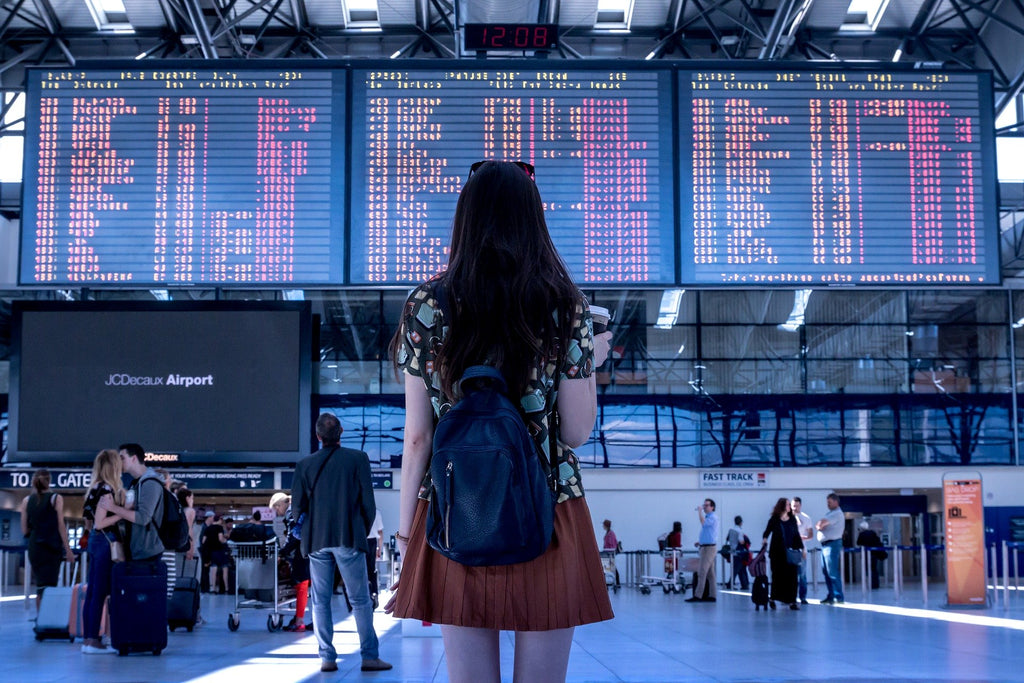 à l'aéroport 