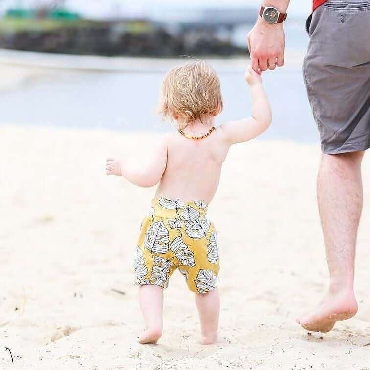 Mustard leaves baby and toddler bubble shorts
