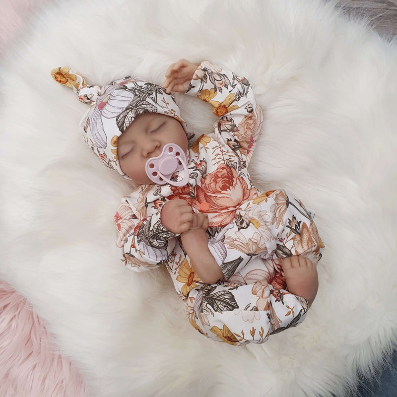 Chamomile Rose printed baby romper By bayridgecaskandkeg. Cute floral baby clothing