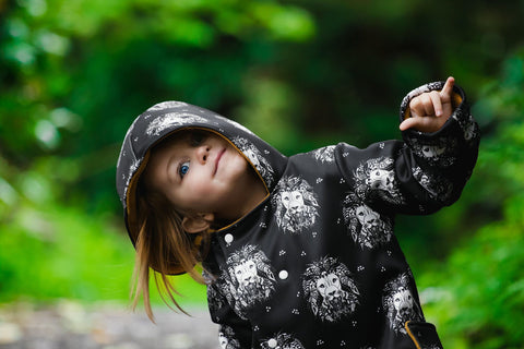 waterproof lion noir raincoat handmade by bayridgecaskandkeg in the UK