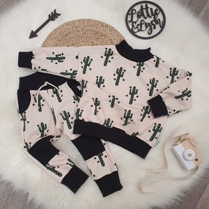 Cactus print kids loungewear set by bayridgecaskandkeg