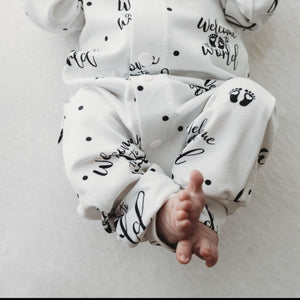 bayridgecaskandkeg welcome to the world new baby baby romper