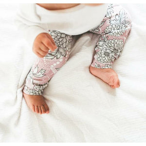 Floral baby leggings handmade in the UK by bayridgecaskandkeg