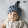 Newborn baby wearing a bayridgecaskandkeg knotted baby hat 