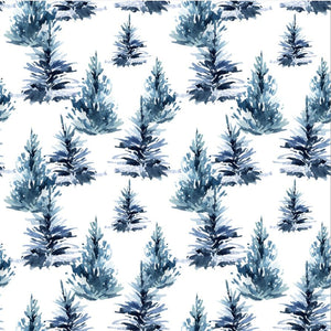 Inky Trees jersey fabric by bayridgecaskandkeg for use in babies and toddlers clothing