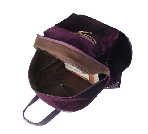 HOBA Velvet Mini Backpack - Interior View
