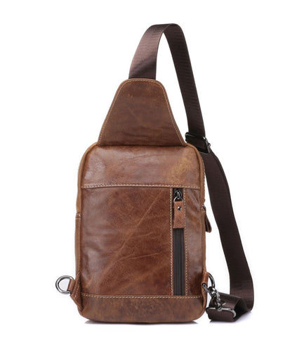 Men's Crossbody Sling Bag Genuine Leather