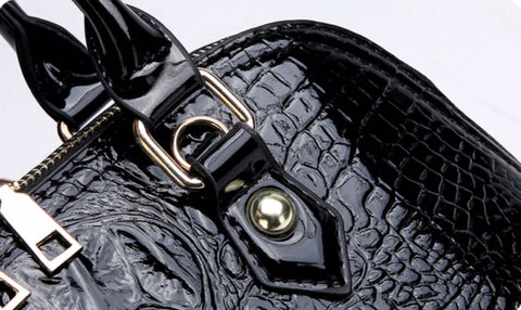 Women's Faux Crocodile Leather Bag - Premium Materials V2