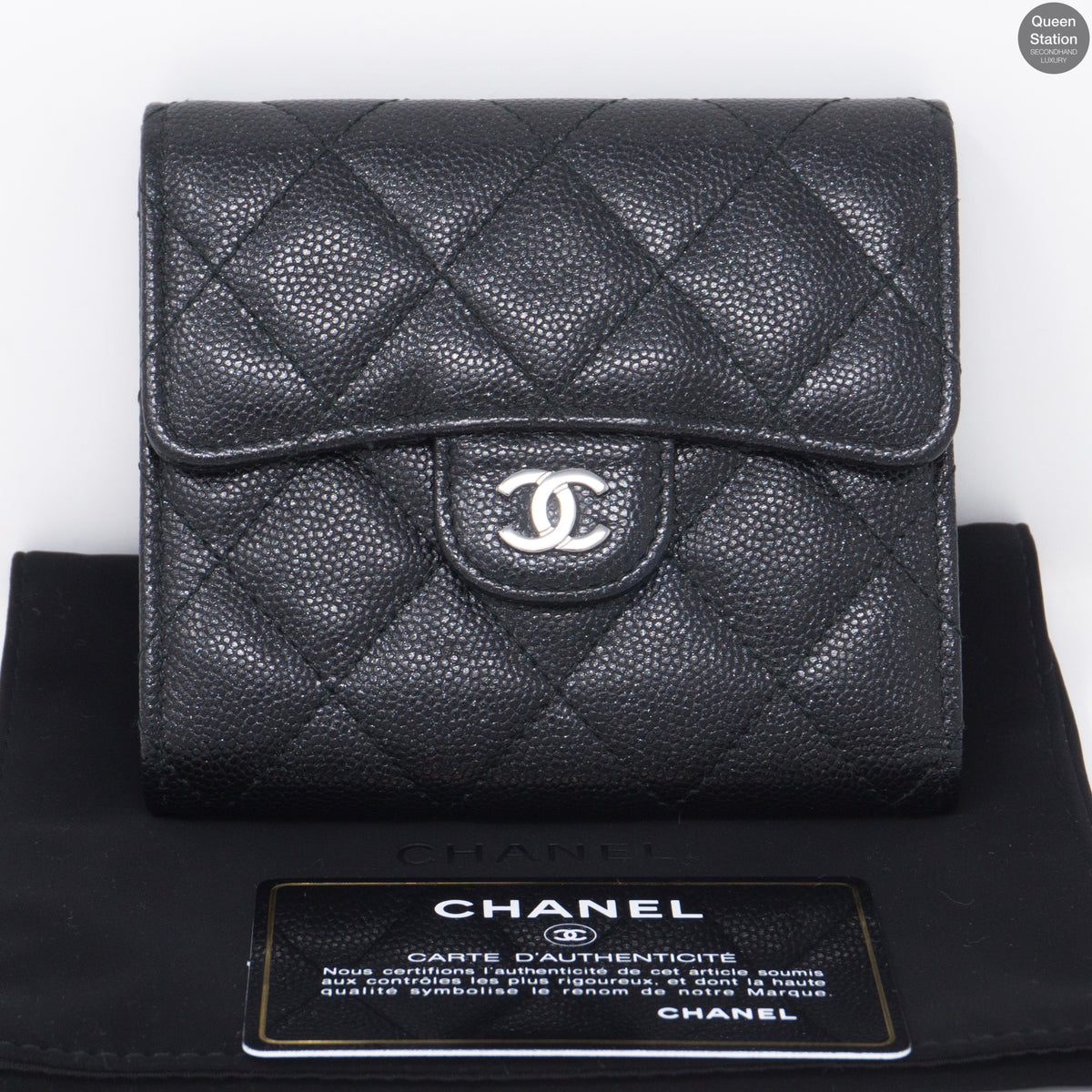 chanel classic flap wallet black