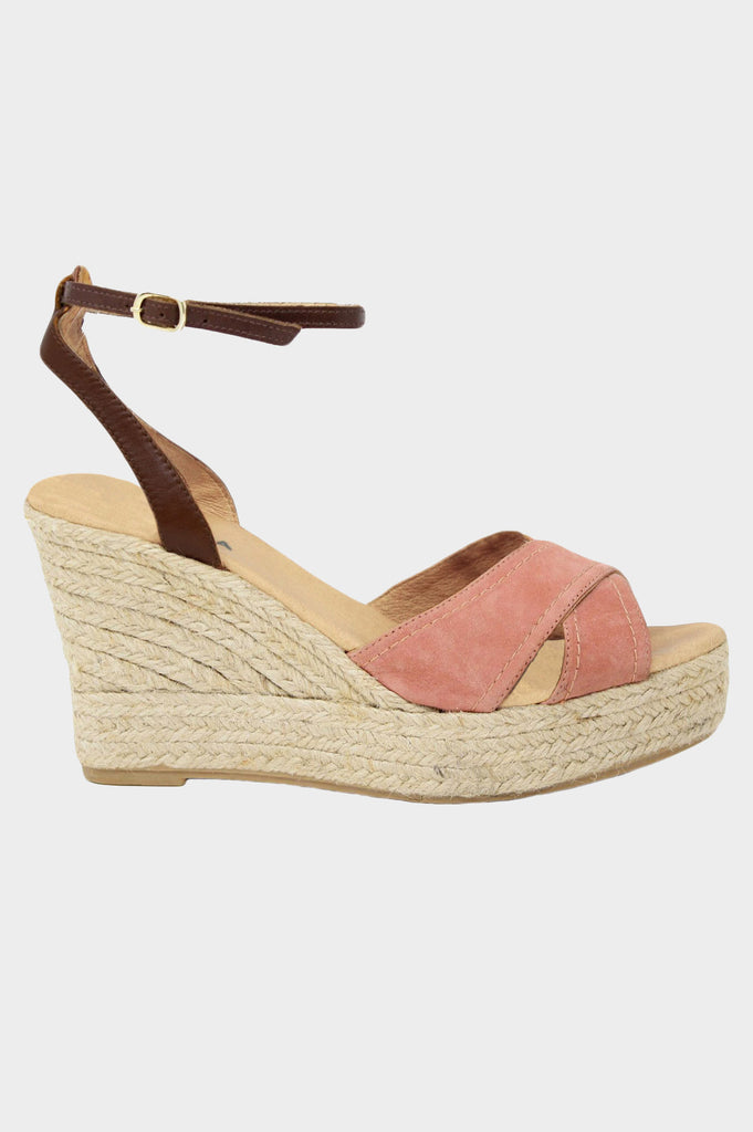 Nadia Platform Wedge Dusty Pink | Aspiga