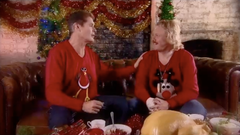 Christmas Jumpers Celebrity Juice Woolly Babs