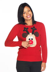 Women's christmas jumper rudolph 